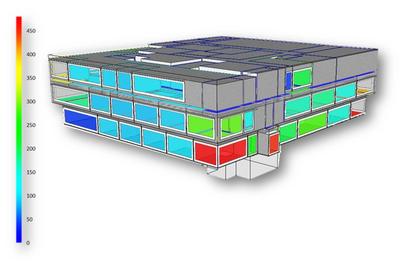 Ocena potencjału przegrzewania pomieszczeń w projektowanym budynku 