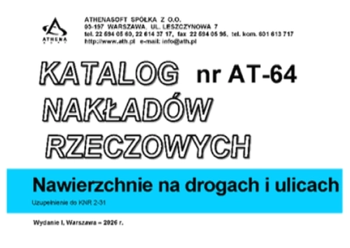 KNR AT-64 „Nawierzchnie na drogach i ulicach” 