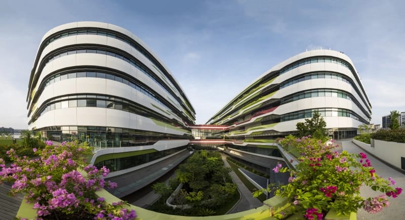 Nowoczesny kampus Singapore University of Technology and Design w Singapurze