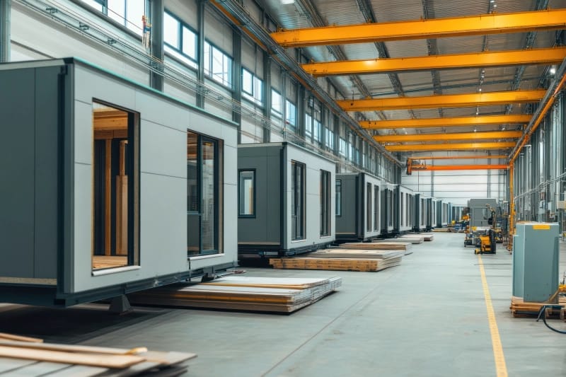 kontenery modułowe w fabryce